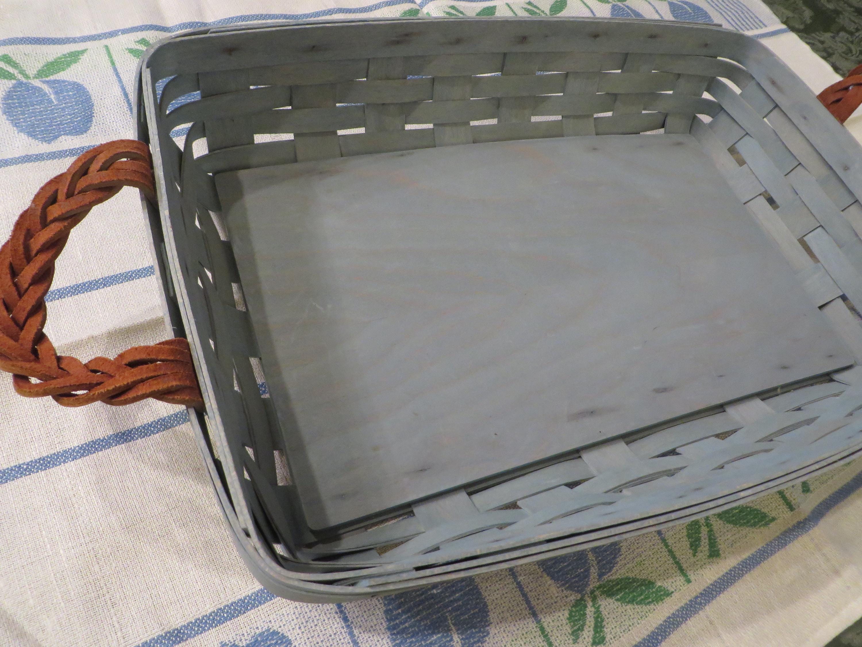 【特大サイズ】ロンガバーガー　バスケット ヴィンテージ LONGABERGER 大型バスケット、アクアブルーまたはスカイ