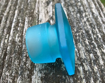 Sea Glass Stopper, Teal