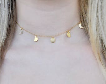 moon cycle necklace
