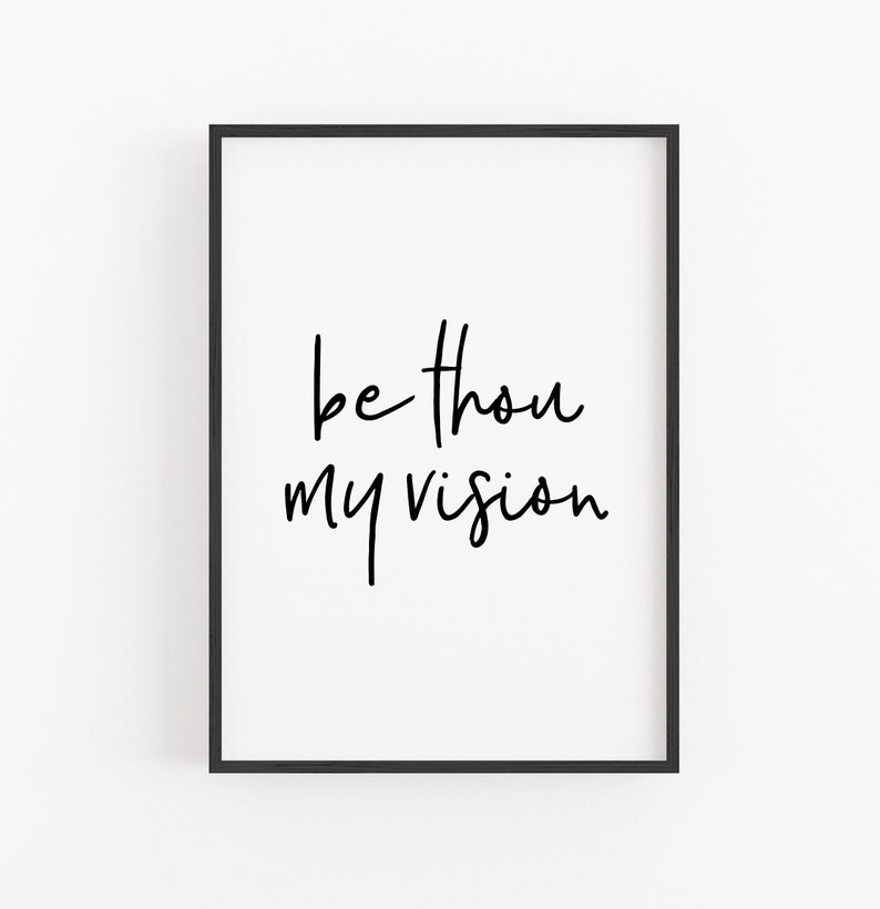 Be Thou My Vision Printable DIGITAL DOWNLOAD / Wall Art Etsy
