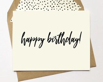 Custom Happy Birthday Card with Lined Envelopes / birthday - birthday gift - gifts for women - birthday for her - birthday card - party card