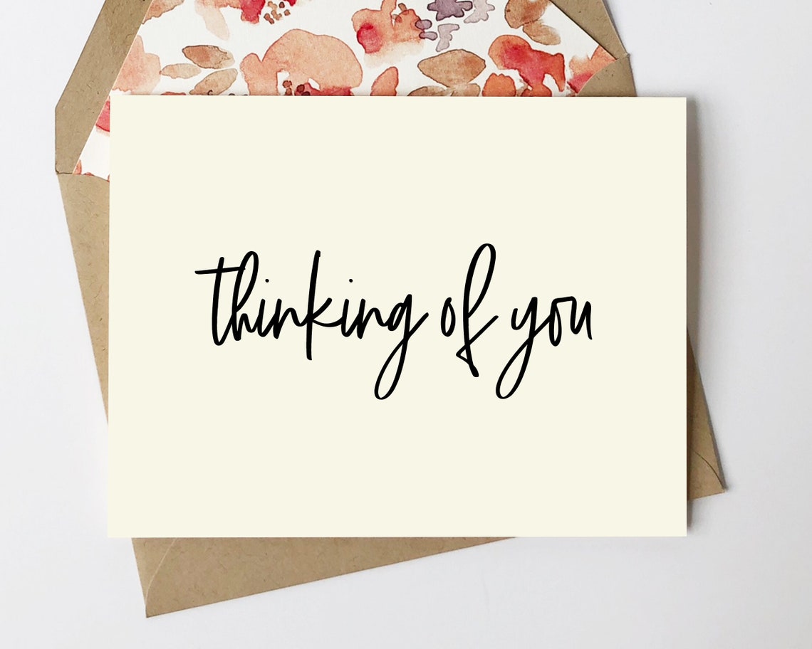 Custom Thinking of You Card with Lined Envelope / loss  Etsy