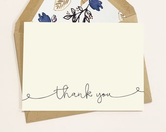 Benutzerdefinierte Dankeskarten mit gefütterten Umschlägen / danke, danke Geschenk, Dankeschön-Karte, Dank, Dankeschön-Notiz, Dankeschön-Briefpapier