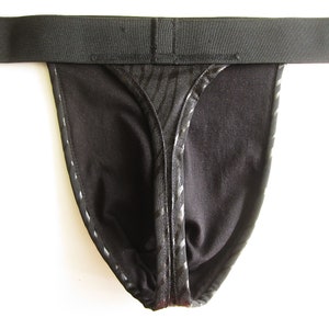 Men's Thong: IN THE MIDDLE High Quality Vinyl Fabric with Pyramid Studded Trim Sexy Underwear image 2