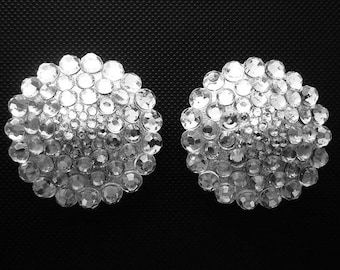 PURE WHITE Bridal Collection Pasties - Reusable Rhinestone Nipple Covers - Sexy Bachelorette Gift