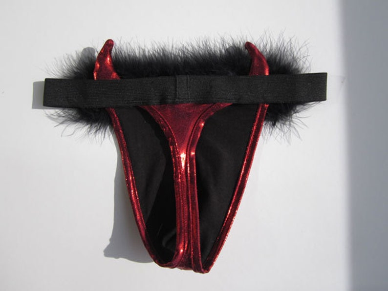Devil on the Bed men's thong Sexy and funny handmade | Etsy
