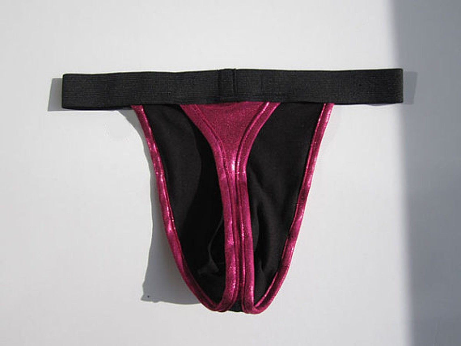 High Quality Men's Thong: PINK BEAUTY With Black Lace Handmade, Pink ...