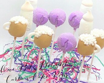 A Baby is Brewing Cake Pops, 12 cake pops, individually wrapped, baby shower, baby reveal party