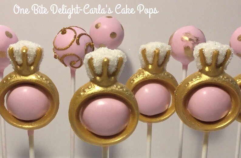 12 mixed engagement cake pops individually wrapped Etsy