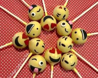 Emoji Cake Pops includes 12 pops