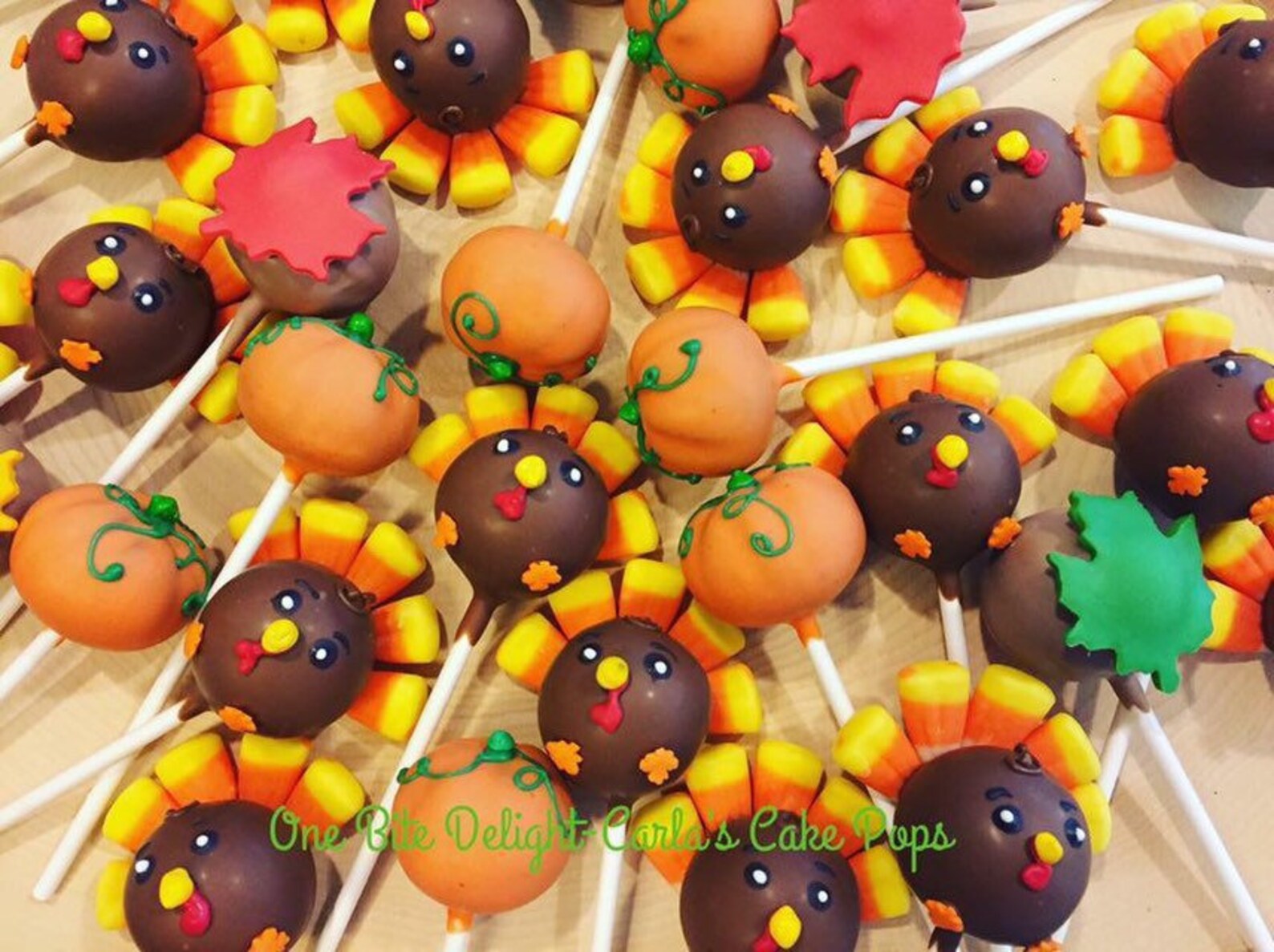 12 Thanksgiving Themed Cake Pops Individually Wrapped - Etsy