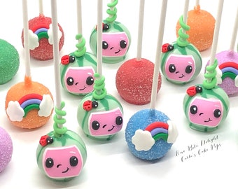 Watermelon cartoon cake pops, 12 watermelon themed cake pops, individually wrapped, birthday