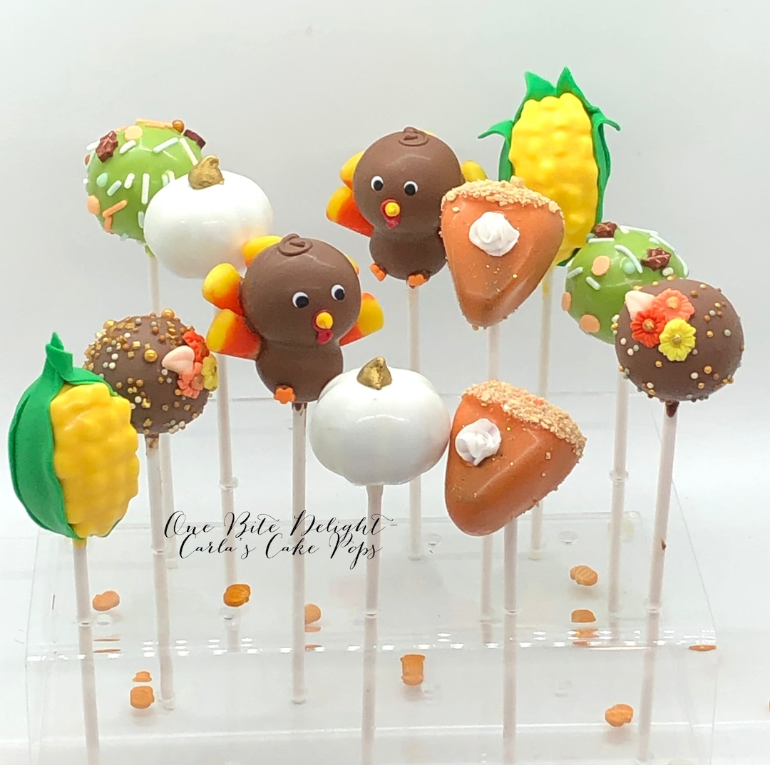 Thanksgiving Cake Pop
 12 Thanksgiving Themed Cake Pops Individually Wrapped Thanksgiving