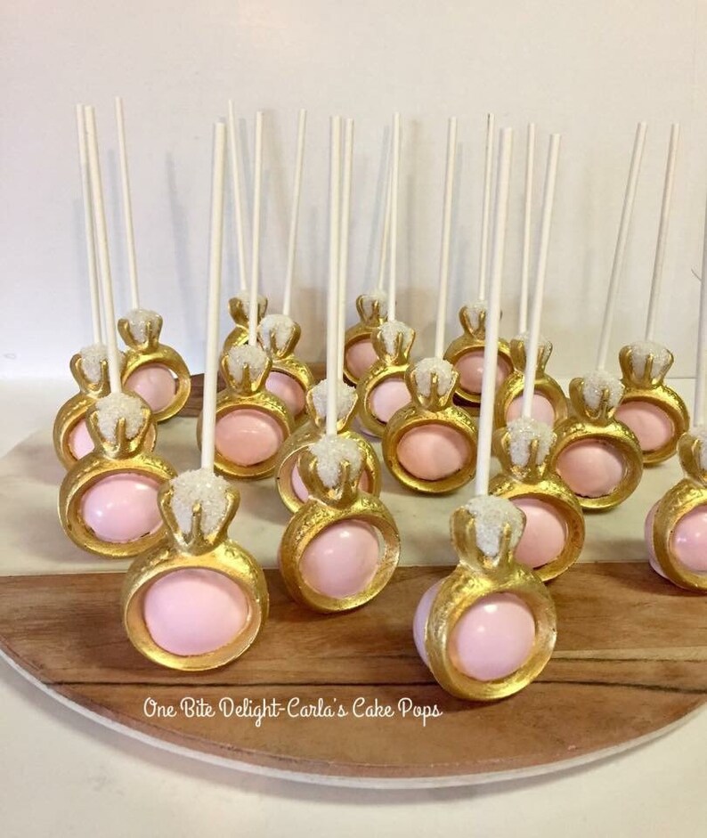 12 mixed engagement cake pops individually wrapped Etsy