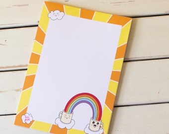 Colourful, Rainbow A5 Notepad