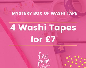 Mystery Box of Four Washi Tapes by fizzi~jayne