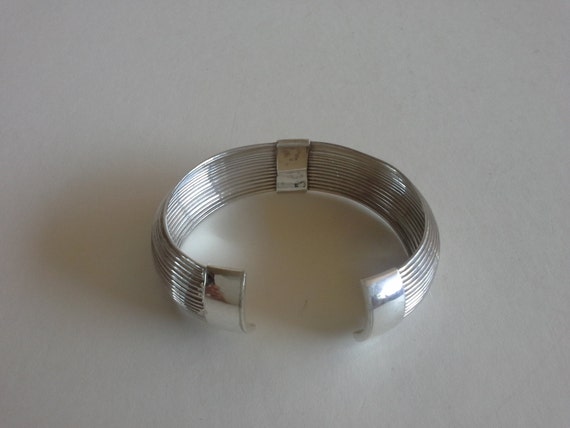 Mid Century Sterling Silver Cuff Bracelet. - image 3