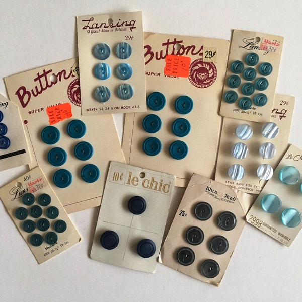 Vintage Button Cards Etsy