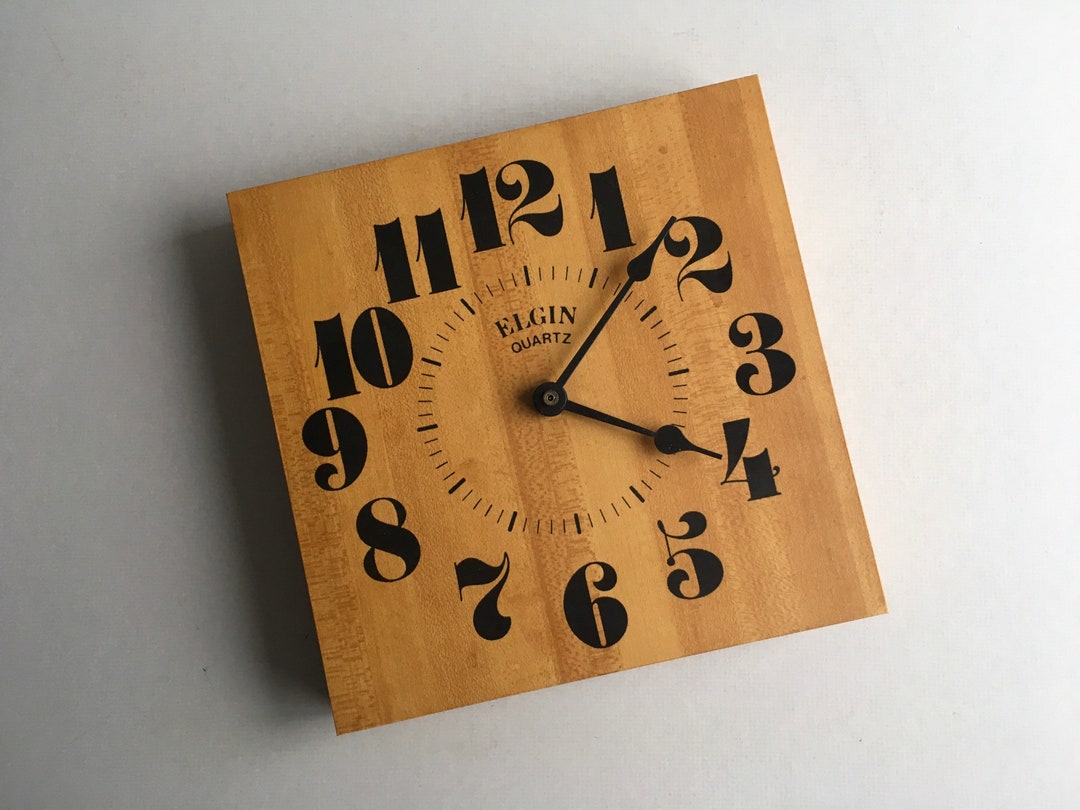 Vintage Elgin Wall Clock. Etsy