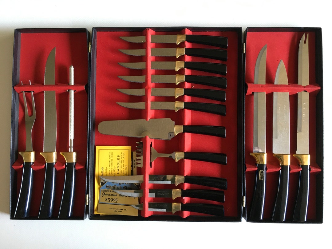 Vintage Knife Set Regent Cutlery Co. Etsy