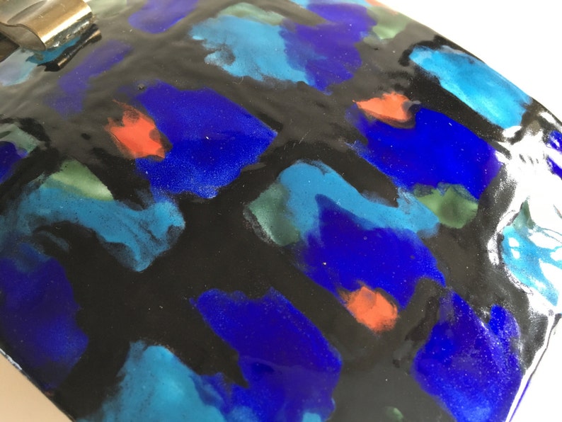 Mid Century Modern Enamel Ashtray.