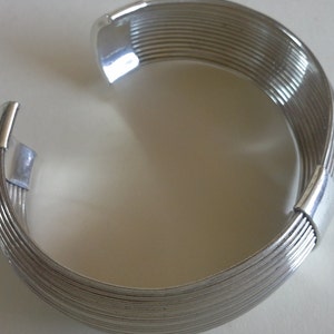 Mid Century Sterling Silver Cuff Bracelet. image 6