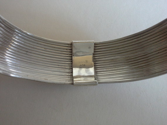 Mid Century Sterling Silver Cuff Bracelet. - image 4