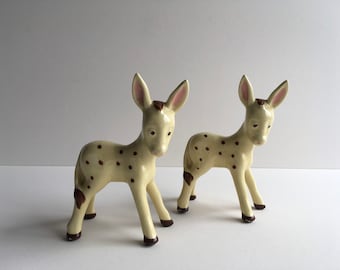 Vintage Ceramic Donkeys.