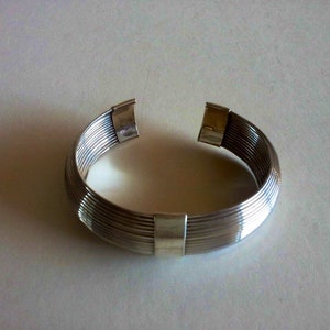 Mid Century Sterling Silver Cuff Bracelet. image 2