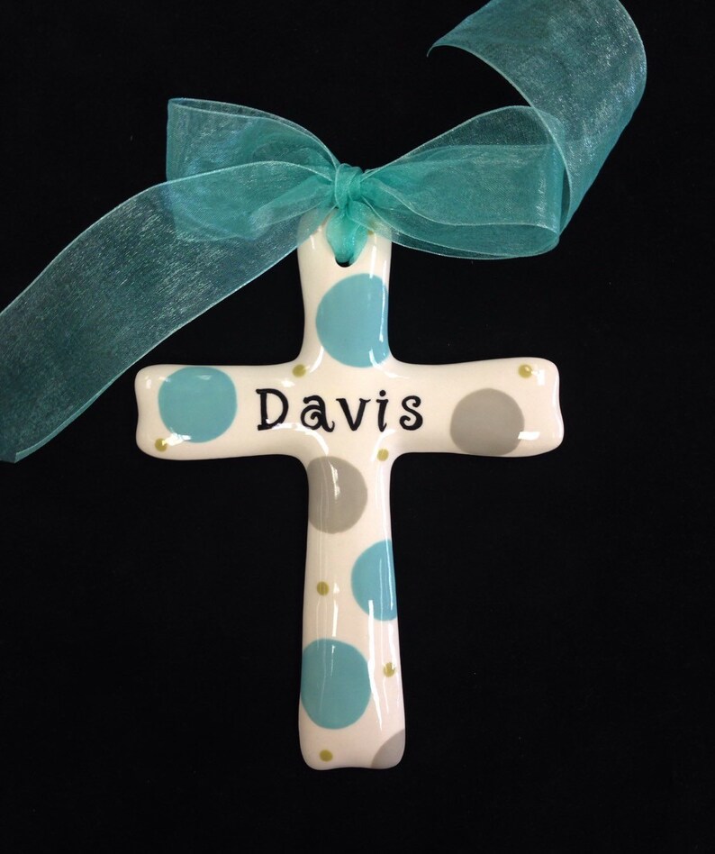 Personalized baptism cross christening christmas easter or etsy