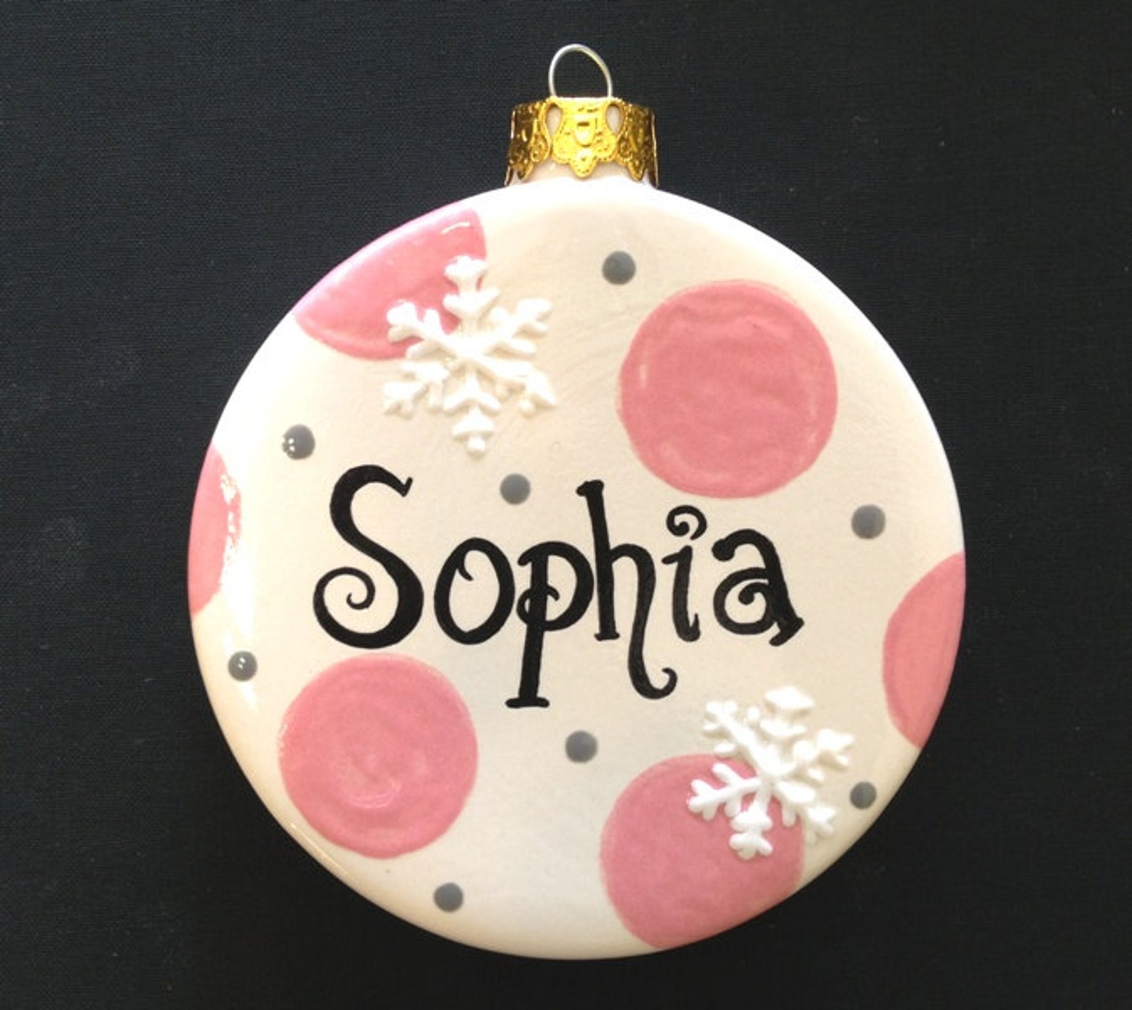 Personalized Hand Painted Ceramic Ornament Christmas Etsy Personalized Hand Painted Ceramic Ornament Christmas Etsy