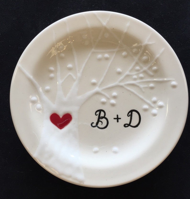 Engagement Wedding Gift Personalized Hand Painted Ceramic Etsy