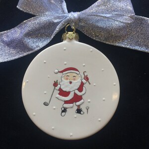 Custom Christmas Ornament, grandpa Christmas, golfing santa ornament , Christmas gift for grandpas, dads