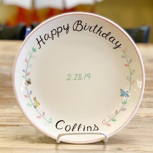 Plates Personalized Birthday Plate Hand Painted Cupcake Etsy