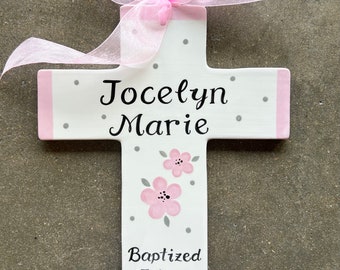 Personalized Baptism Cross - Baptism, Christening or Shower Gift