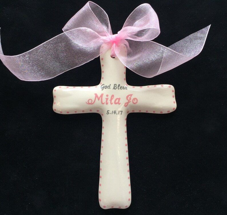 Personalized Baptism Cross Baptism Christening or Shower Etsy