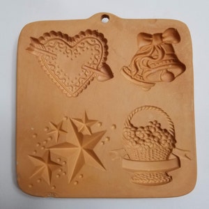 Vintage Cookie Mold - Cotton Press Mold Celebration Miniature. 95036T