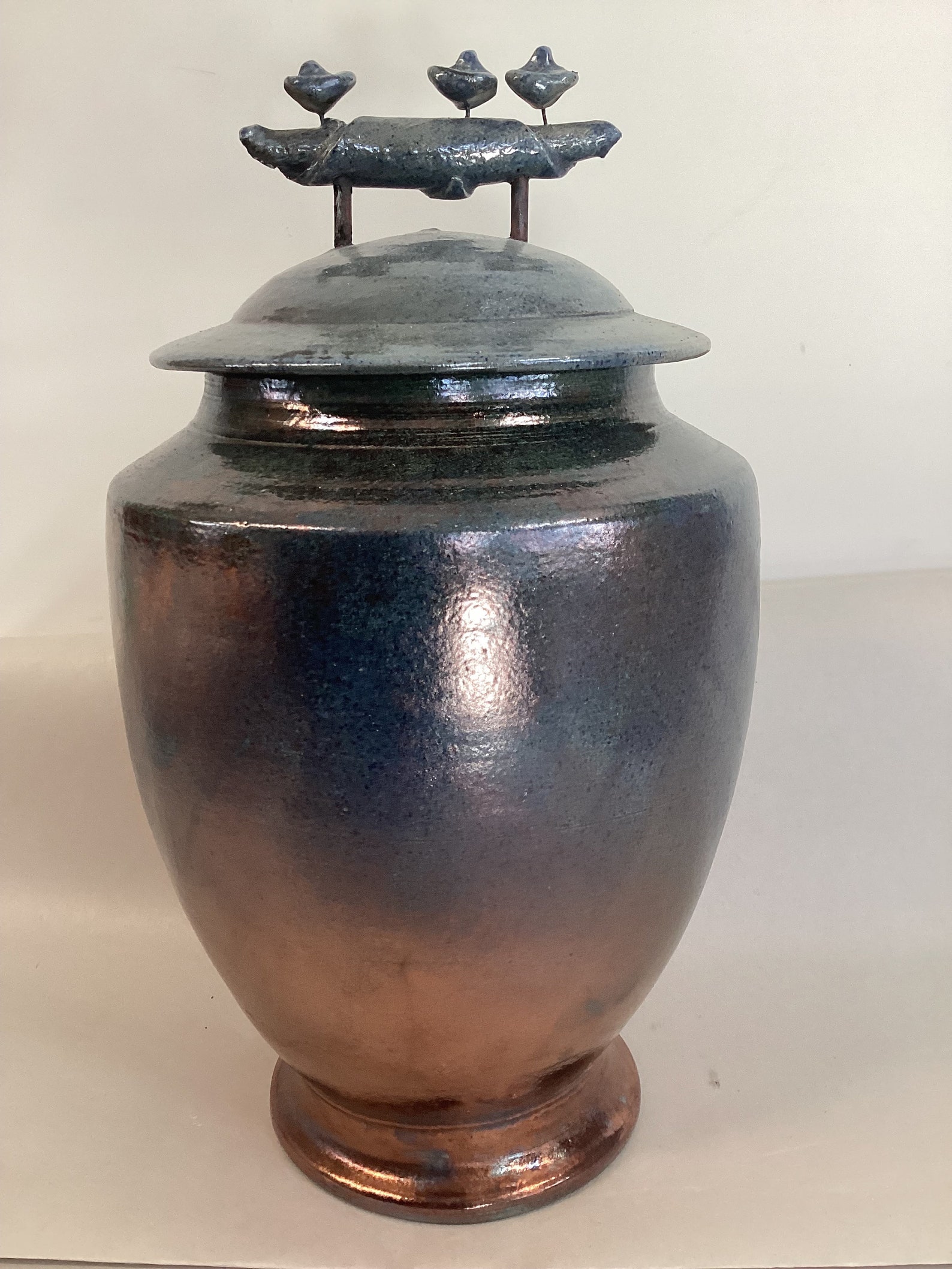 Urne Funéraire En Raku Bleue - Etsy