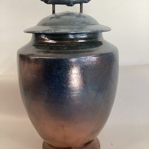 Urne Funéraire En Raku Bleue - Etsy