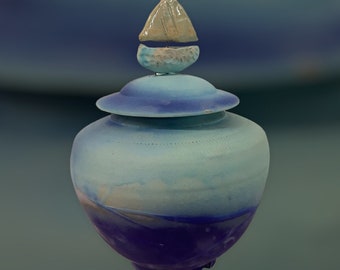 Urn with boat