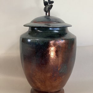 Urne Funéraire En Raku Bleue - Etsy