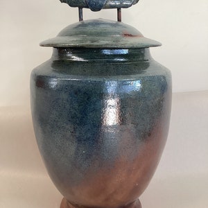 Urne Funéraire En Raku Bleue - Etsy