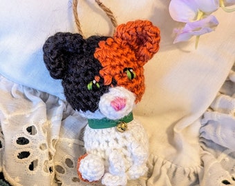 Amigurumi Crocheted Cat Ornament, Calico Kitty