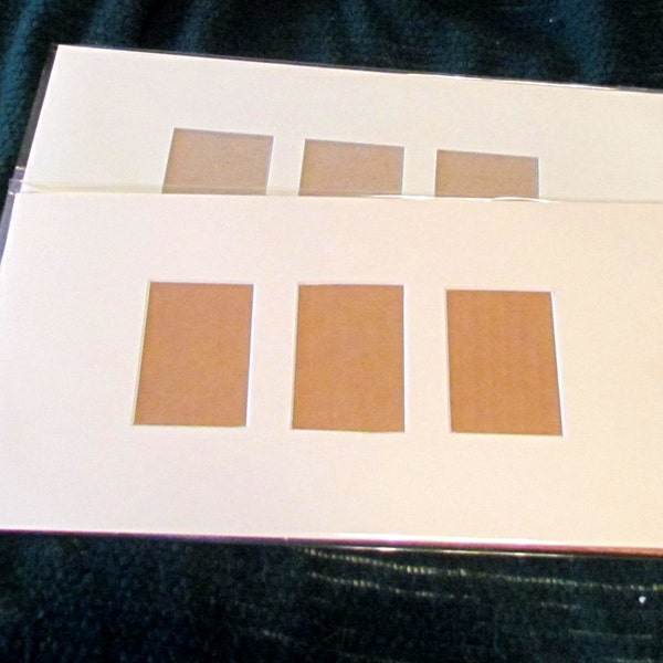 7"x 14" Matteboard- for 3 ATCs/ ACEOs with cardboard backing