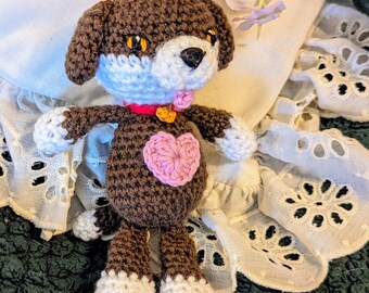 Amigurumi Dog Plushie, Brown puppy doll, good for young children