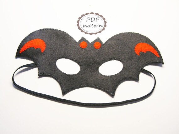 PDF PATTERN Bat Felt Mask Sewing Tutorial Instruction Black - Etsy