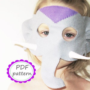 PDF PATTERN Elephant Felt Mask Sewing Tutorial Instruction DIY Handmade ...