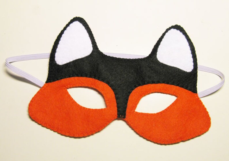 PDF PATTERN Fox Felt Mask Sewing Tutorial Instruction DIY Handmade