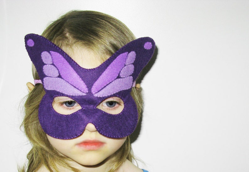 PDF PATTERN Butterfly felt mask sewing tutorial instruction DIY handmade costume accessory for girl woman Dress up play Instant dawnload image 2