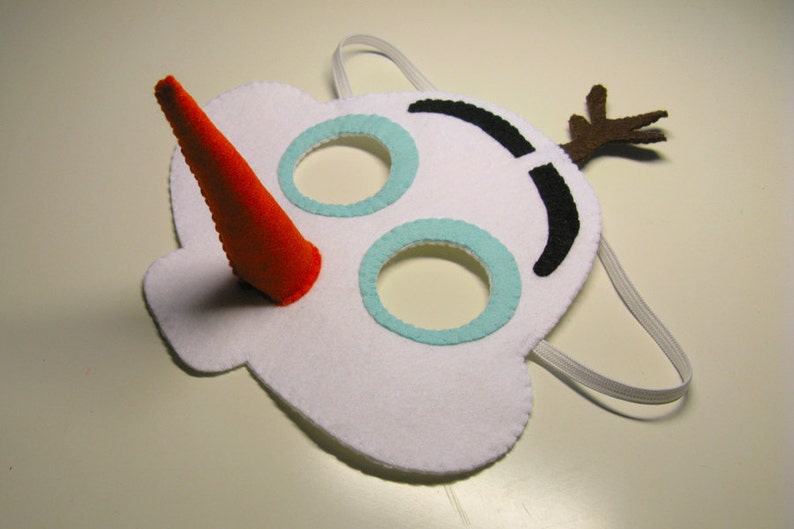 pdf pattern snowman olaf felt mask sewing tutorial instruction etsy